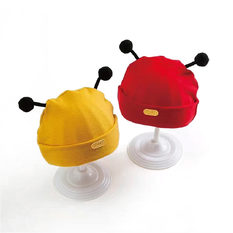 Mũ cotton Mềm Mại Màu Trơn Co Giãn Giữ Ấm Mùa Thu Đông Cho Bé Sơ Sinh