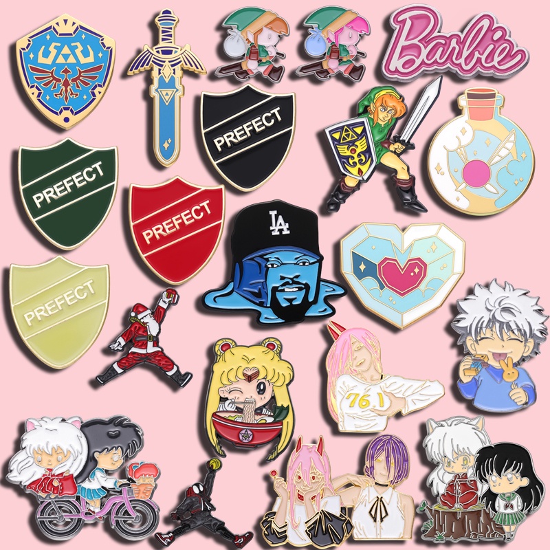 Anime series enamel brooch character ip ba lô huy hiệu quà tặng cho bạn bè
