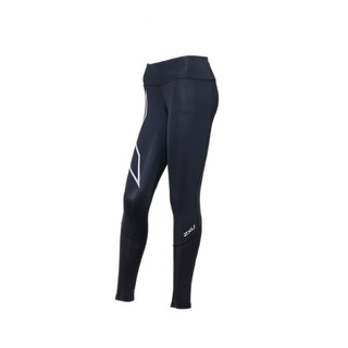 Quần Bó 2XU Women's Run Mid-Rise Dash Comp - Black/Silver Reflective