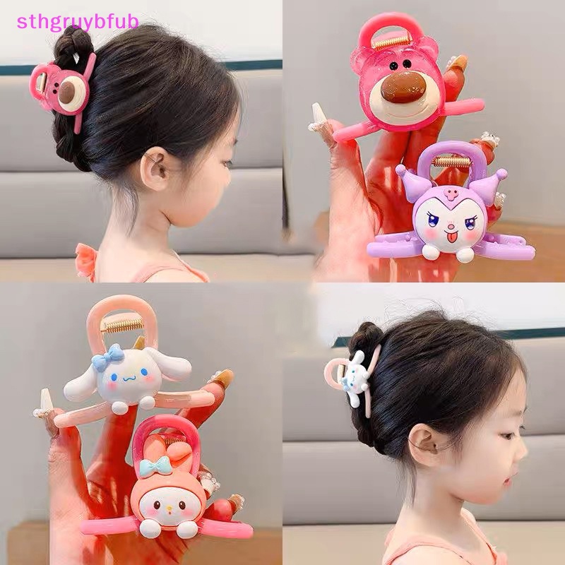 Sthb thời trang phim hoạt hình cô gái kẹp tóc dễ thương phim hoạt hình trẻ em kẹp tóc cô gái sau đầu kẹp tóc đuôi ngựa kẹp cá mập nhựa vn