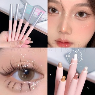Glitter lying silkworm eyeshadow pen / natural face eye matte shimmer highlight makeup pigment / waterproof lasting diamond shiny brighten eye shadow pencil / eye makeup cosmetic