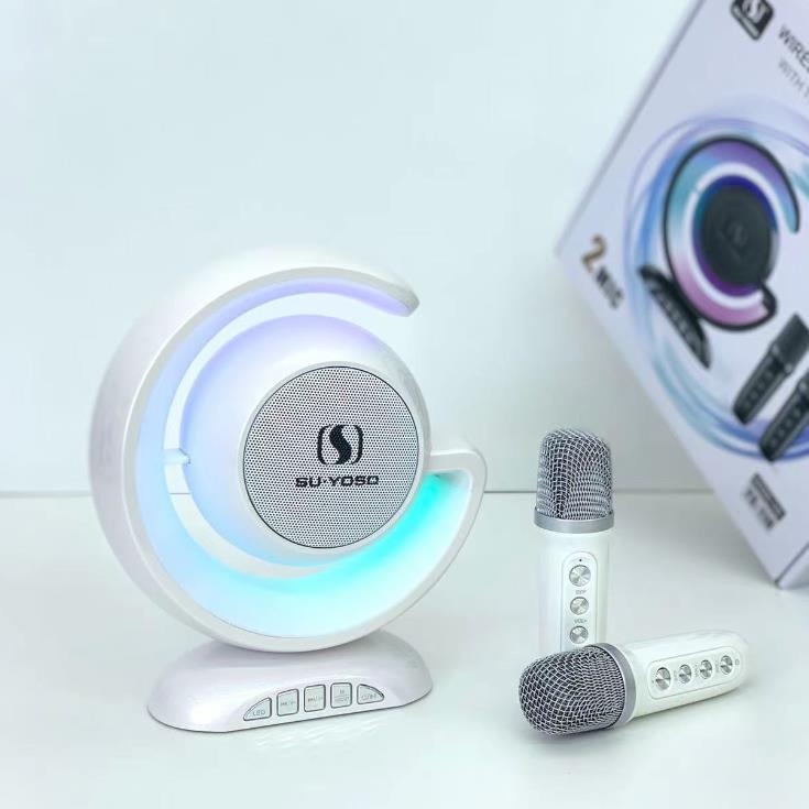 Loa karaoke bluetooth YS 110 led rgb kèm 2 mic không dây hát âm thanh chất lượng cao Linkeetech