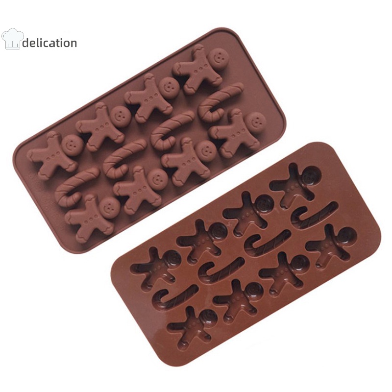 Hình dạng giáng sinh khuôn sô cô la silicone non- fondant cookie khay nướng xmas cây kẹo bánh gừng người đàn ông quà tặng dụng cụ làm khuôn