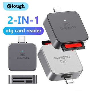 Đầu chuyển đổi dữ liệu ELOUGH 2 trong 1 chỉ cần cắm và sử dụng cho đầu đọc thẻ SD TF/ đầu đọc thẻ ngoài của điện thoại