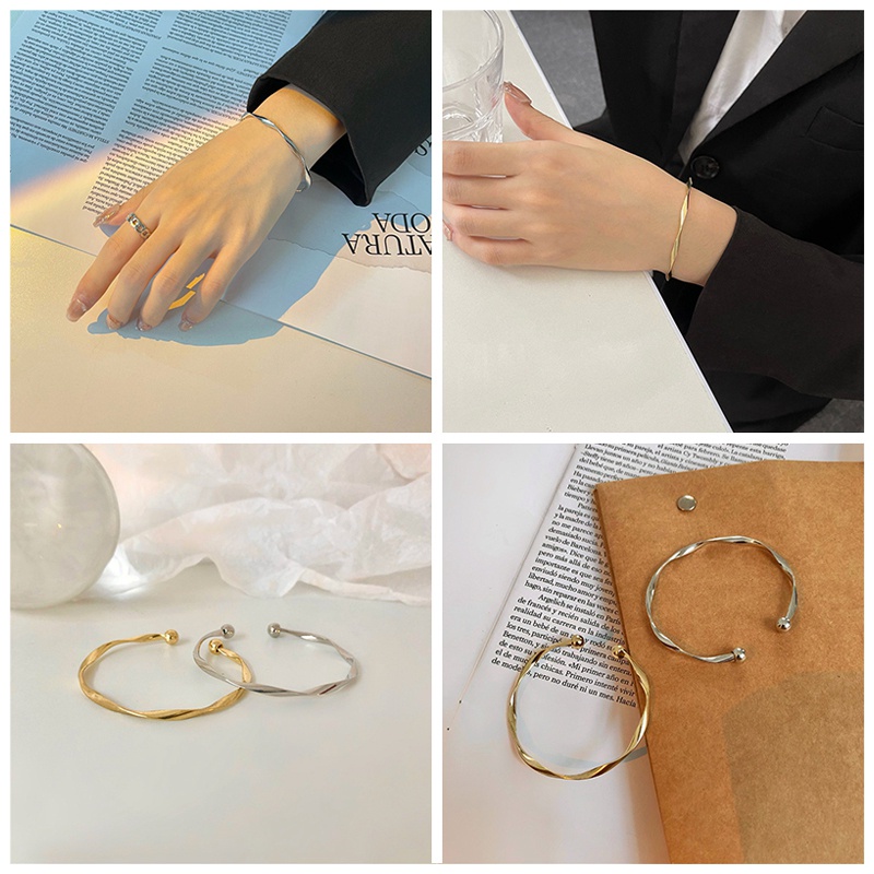 Ins cặp đôi vòng tay hình trái tim sáng tạo vòng tay hình dạng sóng đơn giản nhẫn cặp đôi nguồn cung cấp quà tặng