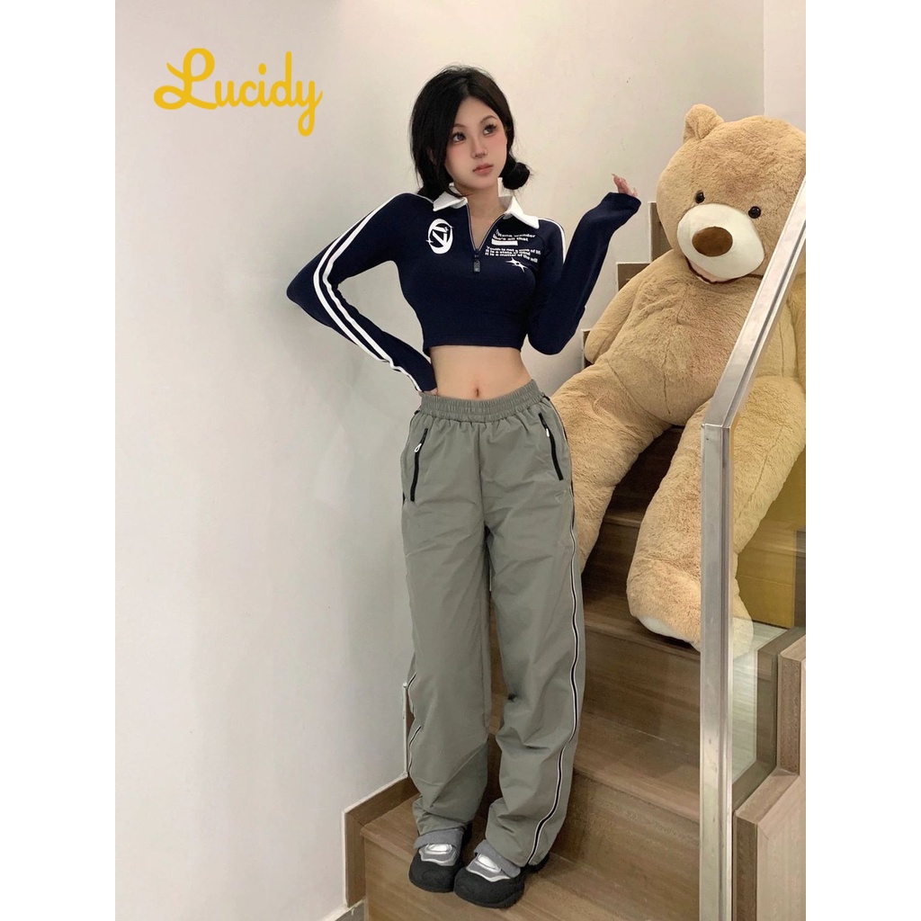 Lucidy áo phông áo thun nữ croptop baby tee Thời trang hàn quốc A29J297