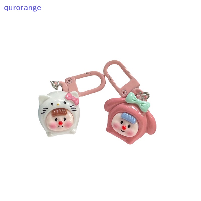 Qurange keychain anime hình melody cinnamoroll bag keyring mặt dây chuyền mini doll girls quà tặng sinh nhật đồ chơi ror