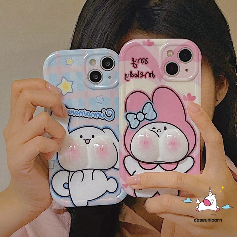 Hoạt Hình Ốp Điện Thoại Mềm Hình melody cinnamoroll 3d Cho iphone 11 12 15 13 14 pro max xr x xs max 6 6s 7 8 plus se 2020