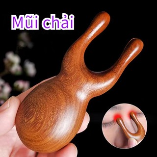 Lược massage bằng gỗ đàn hương lược massage kinh tuyến vàng lụa xanh lá cây gỗ đàn hương mũi cạo lược gỗ gậy massage gân gậy