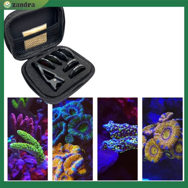 Bộ lọc ống kính máy ảnh điện thoại 6 in 1 ống kính macro tăng cường màu sắc cho bể cá bể cá chụp ảnh san hô