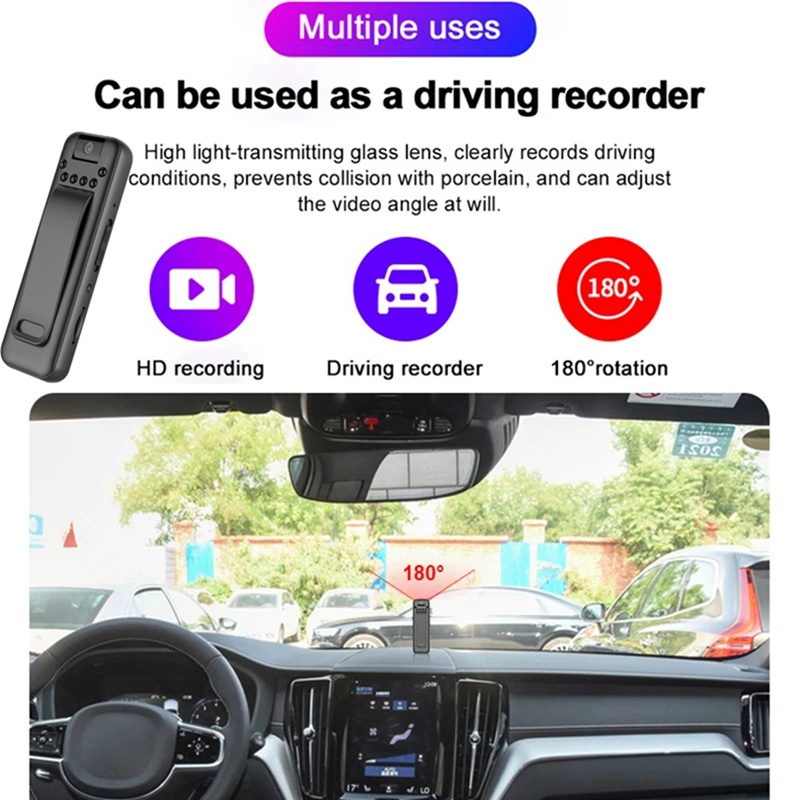 Camera full hd 1080p mini full hd Có Thể Quay Ban Đêm Thẻ Nhớ 180 Độ ° Ống Kính Xoay Tròng Nhiều Màu Sắc