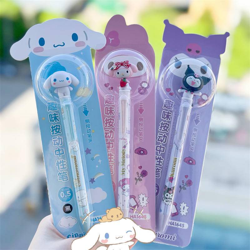 3 cái / bộ sanrio mymelody kuromi cinnamoroll 0.5mm kawaii bút gel cơ khí dễ thương văn phòng phẩm trường văn phòng đồ dùng viết trang trí phụ kiện quà tặng ngày trẻ em