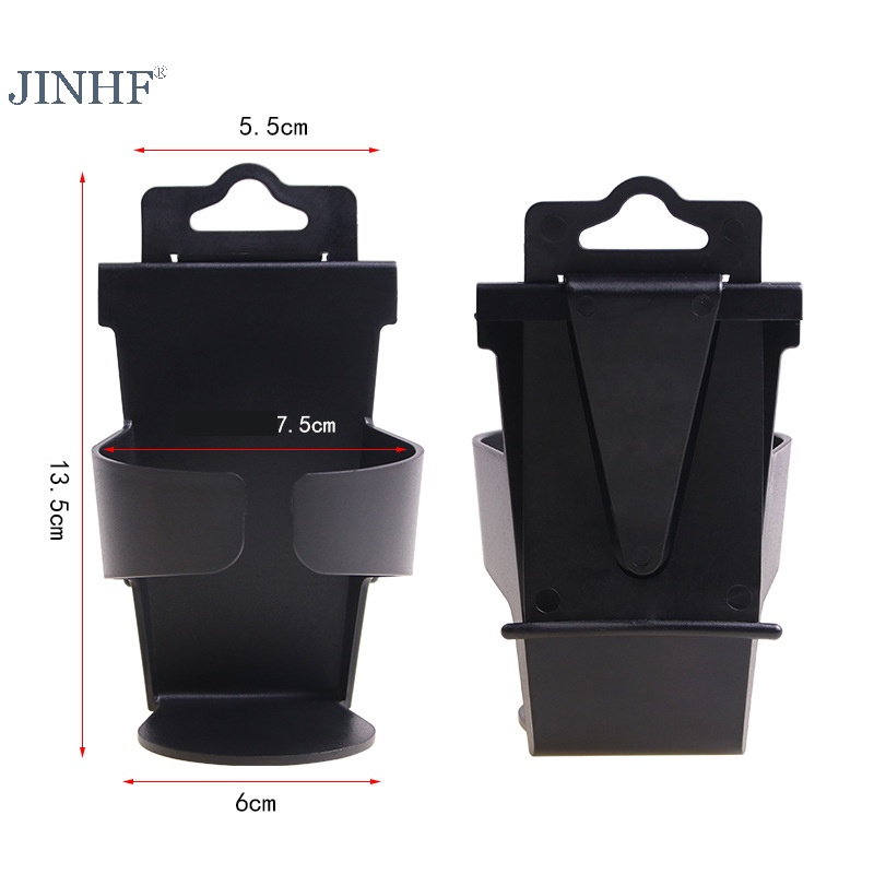 Jinhf giá đỡ cốc trên ô tô có thể điều chỉnh đa năng cửa xe tải màu đen gắn chai nước uống đứng nóng