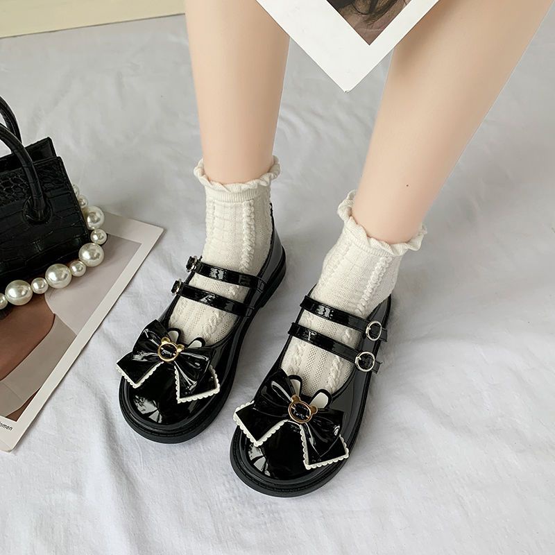 HHH Giày Mary Jane đế cao Giày Búp Bê Đế da mềm đế êm thời trang 2023NEW Cho Nữ  B20G07H