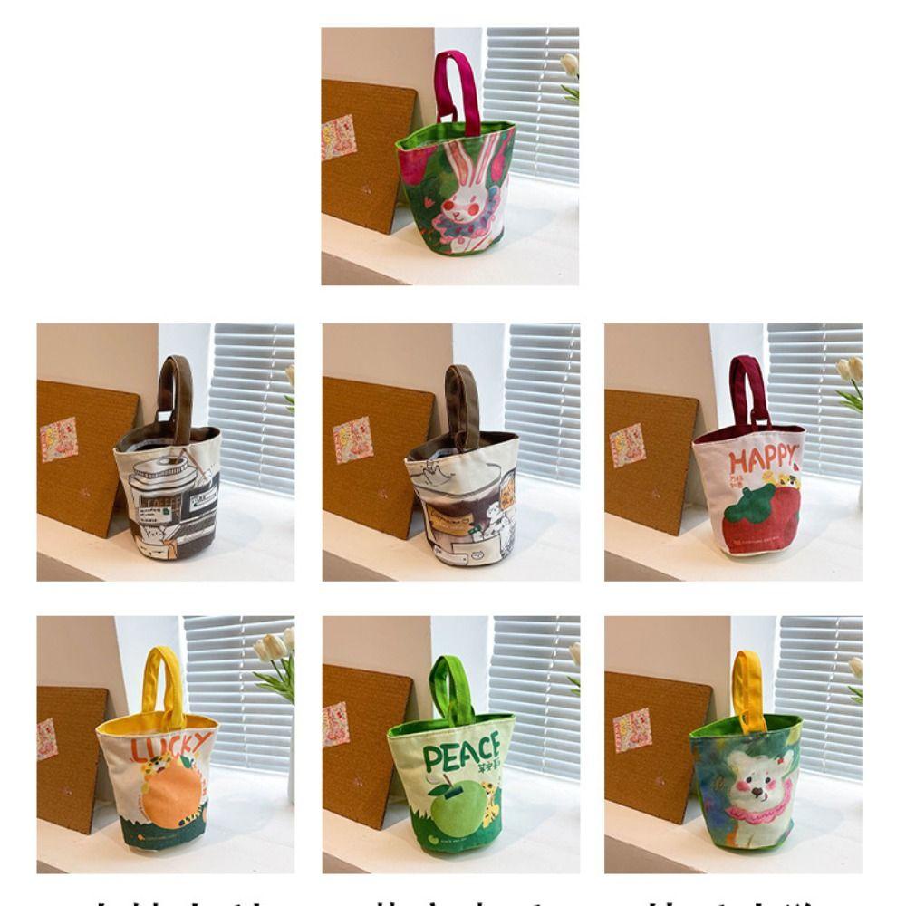 Ofular Túi vải Đeo Chéo Màu Trơn In Họa Tiết Hoạt Hình Phong Cách Tối Giản Thời Trang Cho Nữ