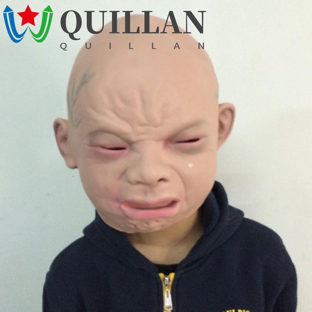 Quillan mặt nạ trẻ em khóc con người mới lạ búp bê vui nhộn trang phục halloween kinh dị mặt nạ khóc