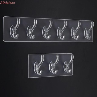 Móc treo tường dalton pvc 1/3/5/6 hàng tự động trong suốt móc treo quần áo vô giá