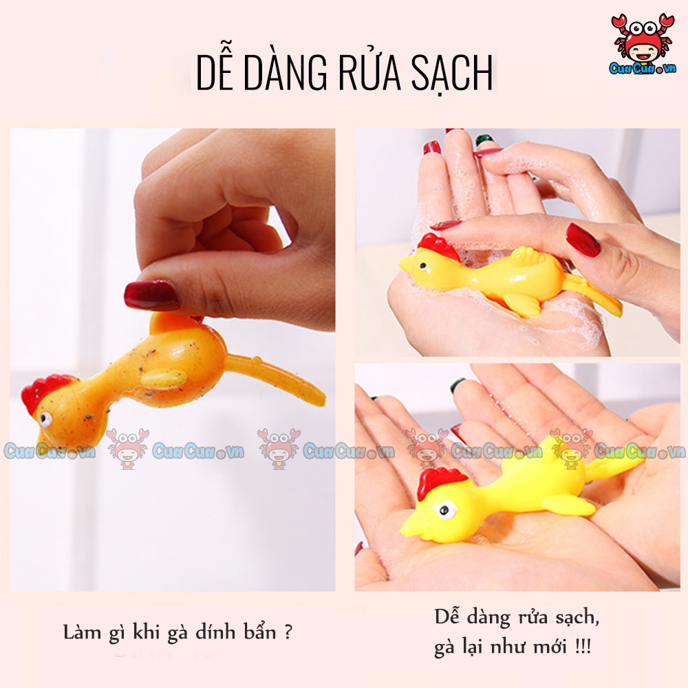 Combo 40 Món Đồ Chơi Giải Trí Gồm: Gà bắn dính tường, Siêu Nhân Người Nhện Leo Dính Tường, Bàn Tay Dính, Chùy Gai Dính