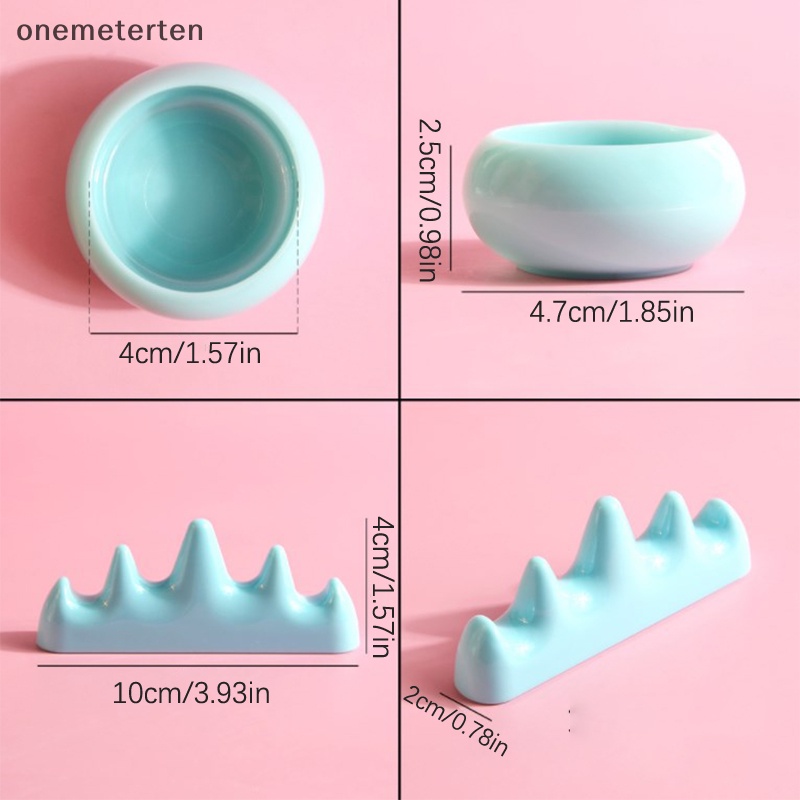 Rten nail art brush cleaner giá đỡ bằng nhựa uv acrylic gel pen pot cleanser cup rửa cốc giá đỡ bàn chải móng tay dụng cụ làm móng chuyên nghiệp n