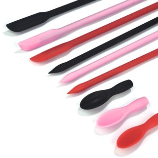 Mini Silicone hai đầu kéo dài scraper Mỹ phẩm Jam Deep Chai Squeegee Spatula Set Dụng cụ trang điểm