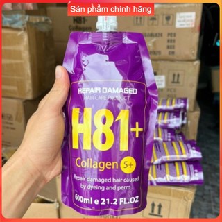 Kem hấp ủ xả phục hồi tóc collagen h81+ 600ml | phục hồi tóc, giúp tóc siêu mềm mượt
