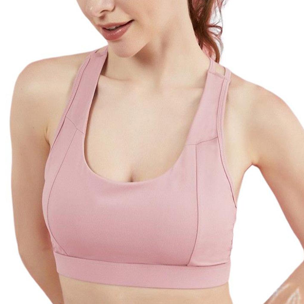 Áo Ngực Thể Thao Không Đường May Chống Sốc Co Giãn Tốt Có Miếng Đệm Thời Trang Cho Nữ