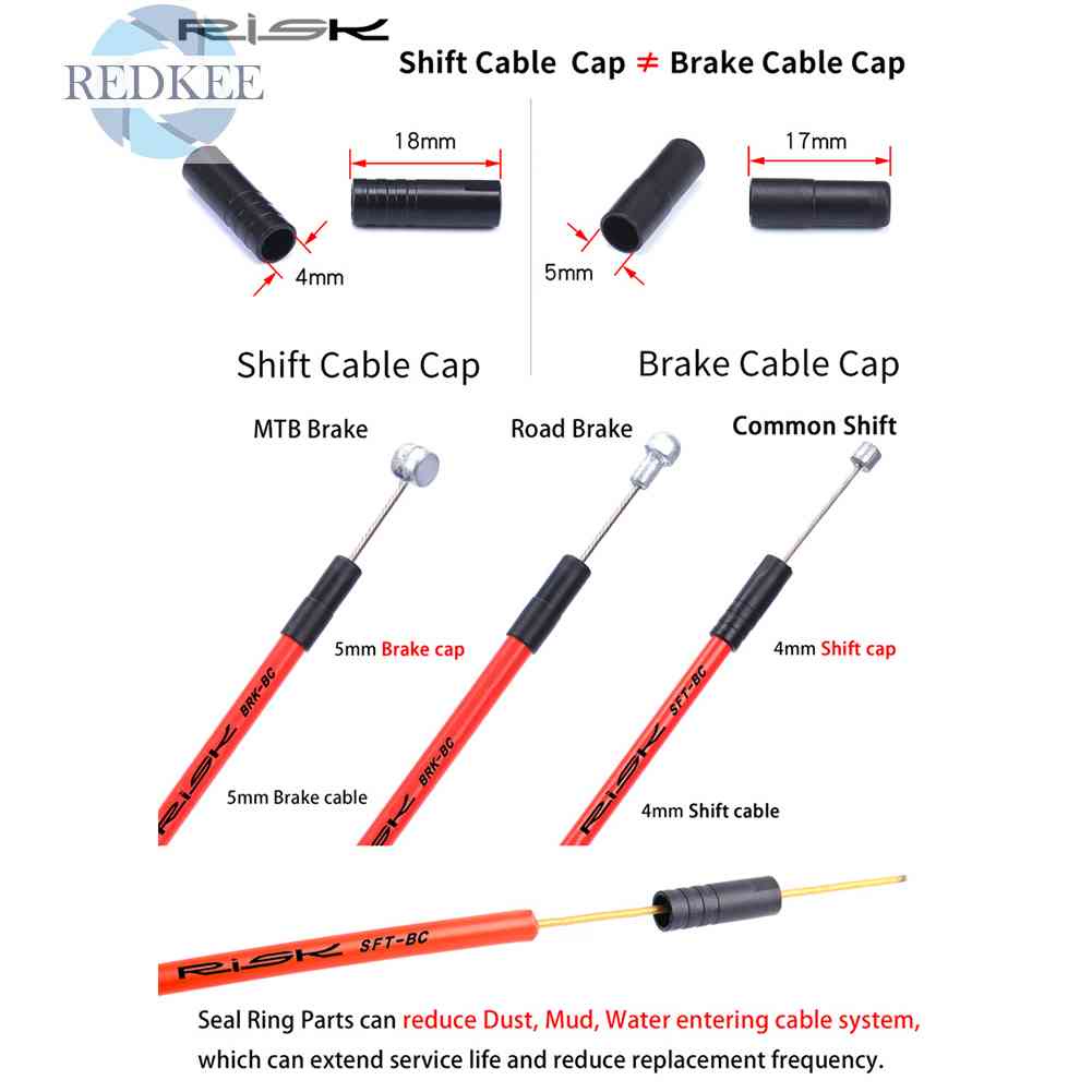 Set 100 Nắp Đậy Dây Phanh Xe Đạp Leo Núi RISK