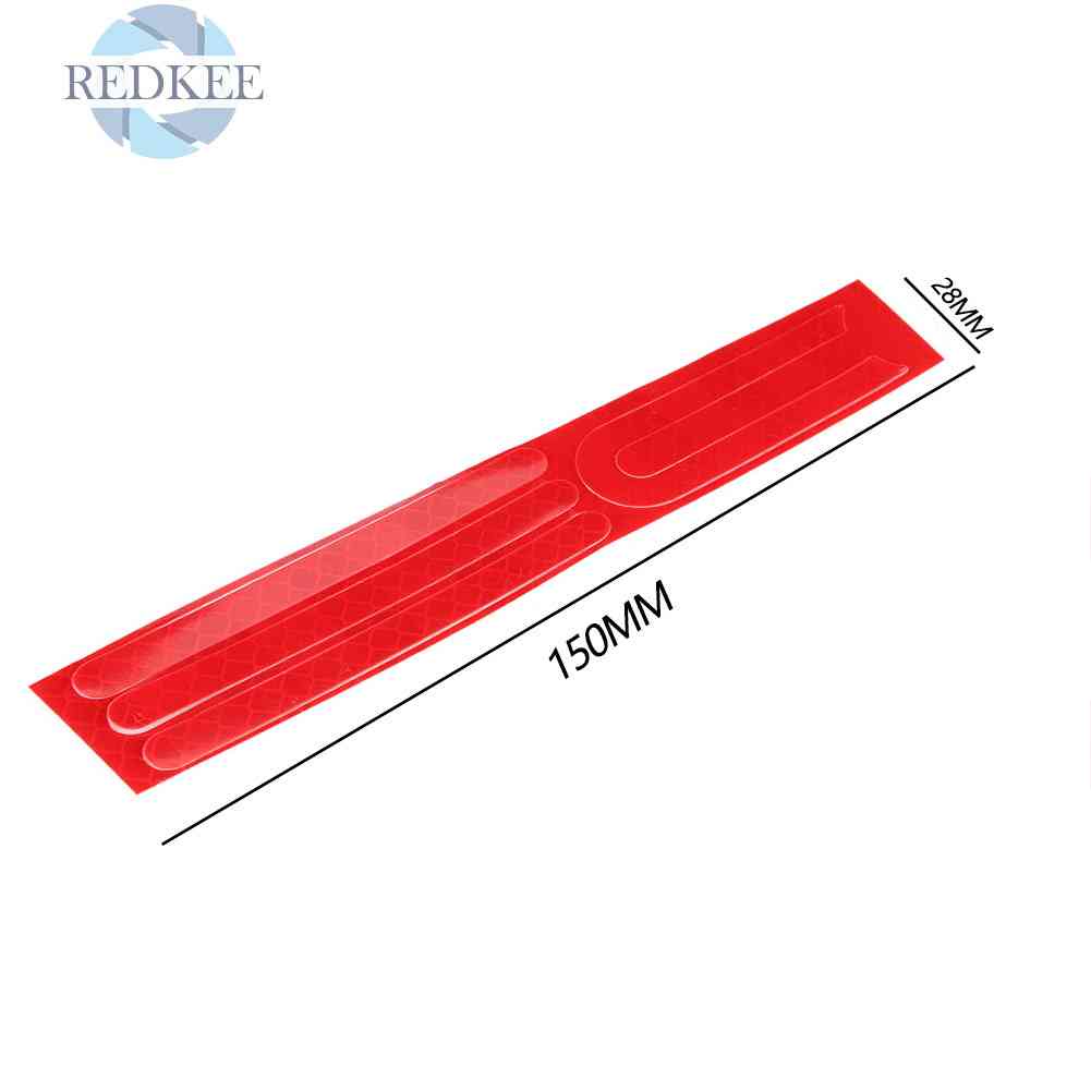 1 Miếng Dán Phản Quang Màu Đỏ Bảo Vệ Bánh Xe Trước / Sau Cho Ván Trượt Điện M365