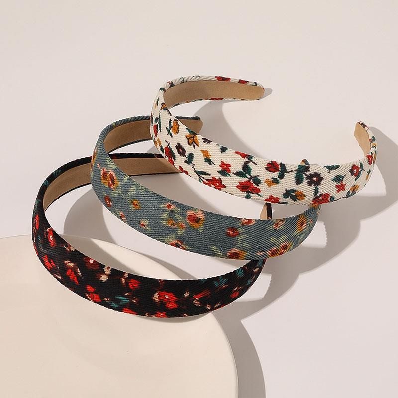 Băng Đô Cài Tóc Vải Nhung Kẻ Sọc Caro Màu Trơn Phong Cách Cổ Điển Thời Trang Cho Nữ Màu Sắc