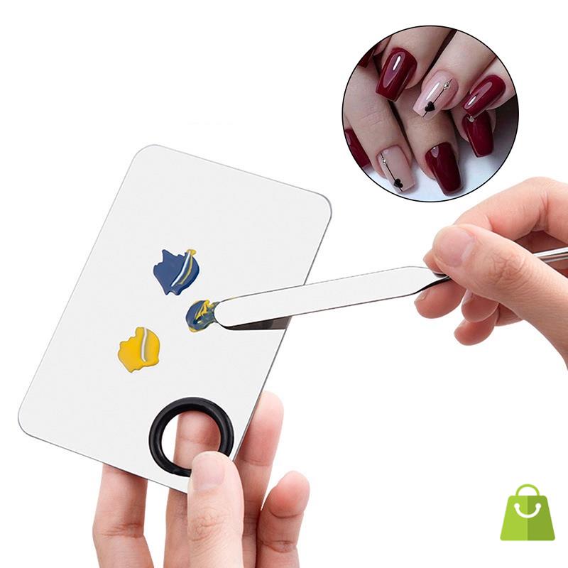 1 Que Trộn Màu Sắc Bằng Thép Không Gỉ Dùng Trang Điểm