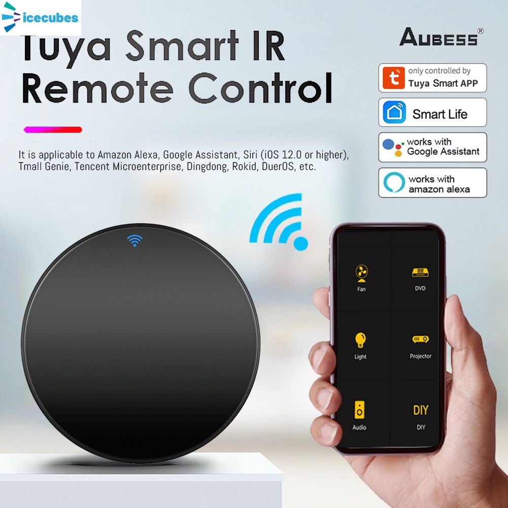 Aubess Điều Khiển Từ Xa Thông Minh Hồng Ngoại Wifi Tuya Điều Khiển Từ Xa Tv Dvd Aud Ac Thông Dụng Hoạt Động Với Alexa Google Icecube