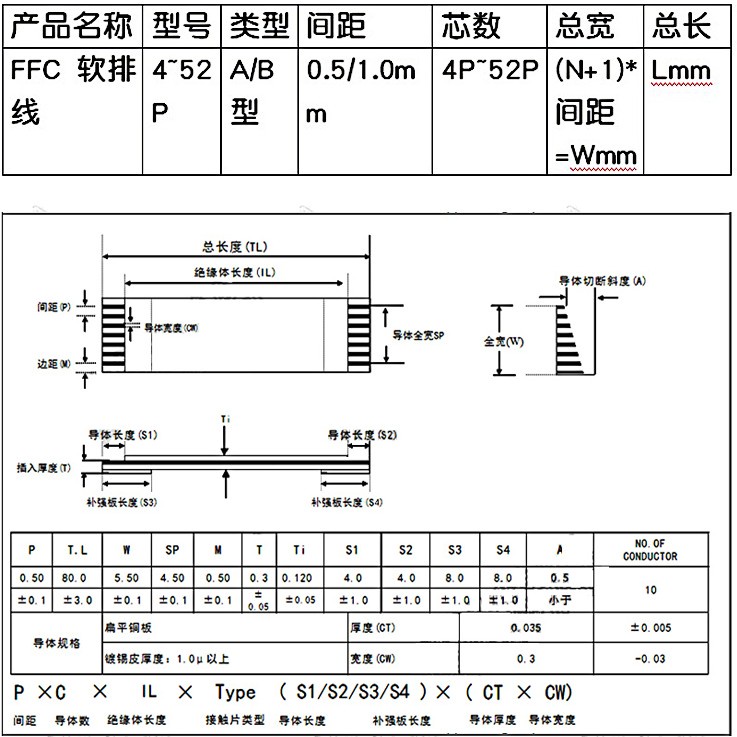 Dây Cáp Phẳng Linh Hoạt 1.0mm 1.0 4p / 5p / 6p / 8p / 10p / 12p / 14p / 16p / 18p / 20p / 24p / 26p / 28p / 30p / 15cm