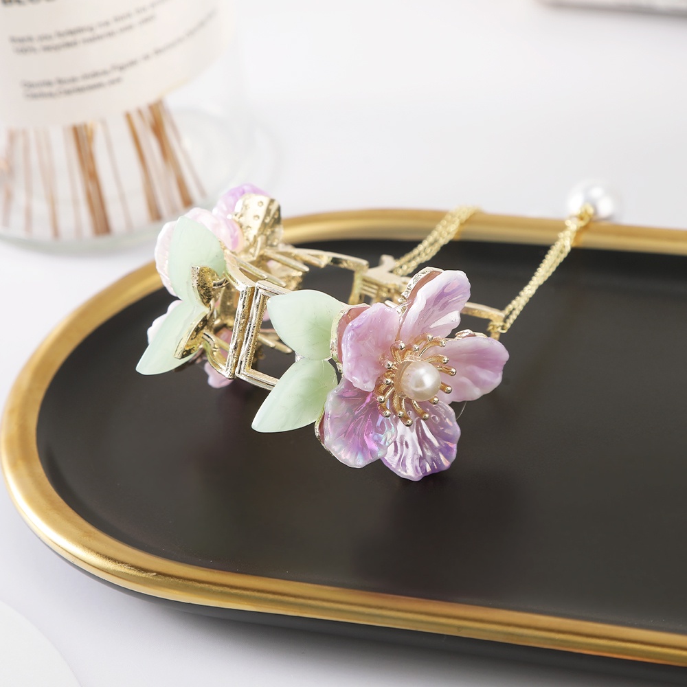 Haimeikang (MớI) Kẹp TóC DạNg Tua Rua ĐíNh NgọC Trai Giả Xinh XắN