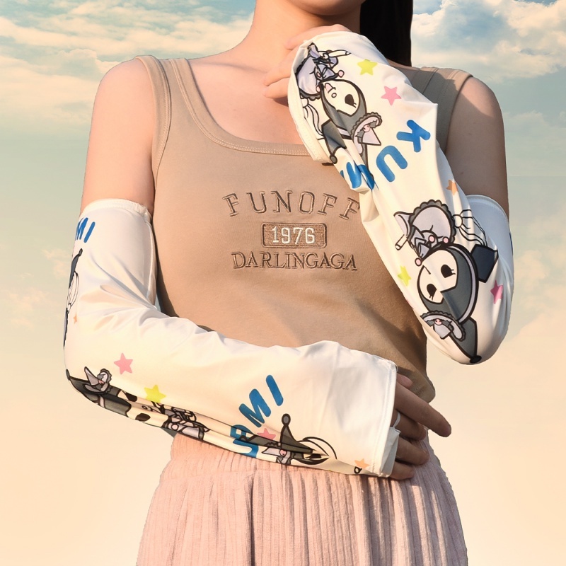 Găng Tay Chống Nắng Thoáng Khí Hình Sanrio Cinnamoroll Dễ Thương Sáng Tạo