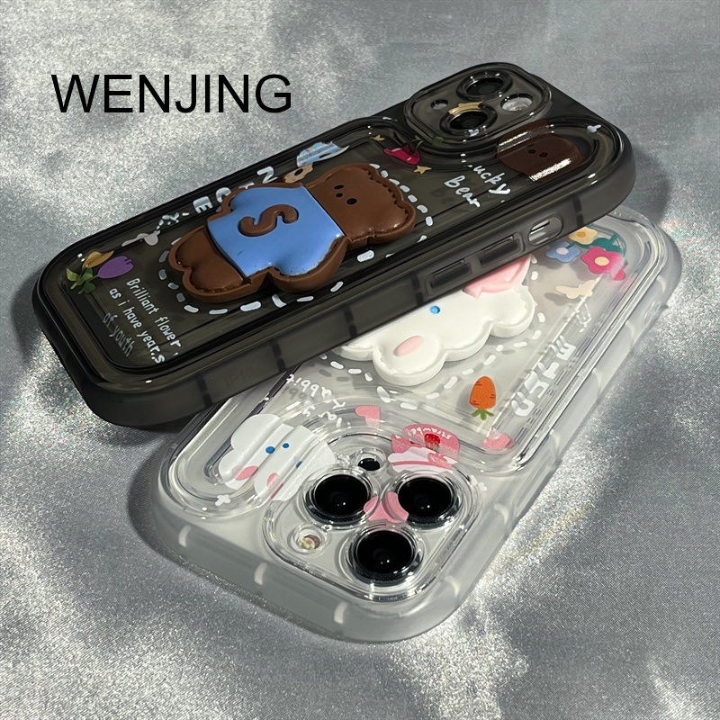Ốp Điện Thoại Tpu In Hình Gấu Xà Phòng Màu Xanh Dương Cho IPhone 14 13 12 11 7 8 Pro Max XS XR 8 7 14 Plus