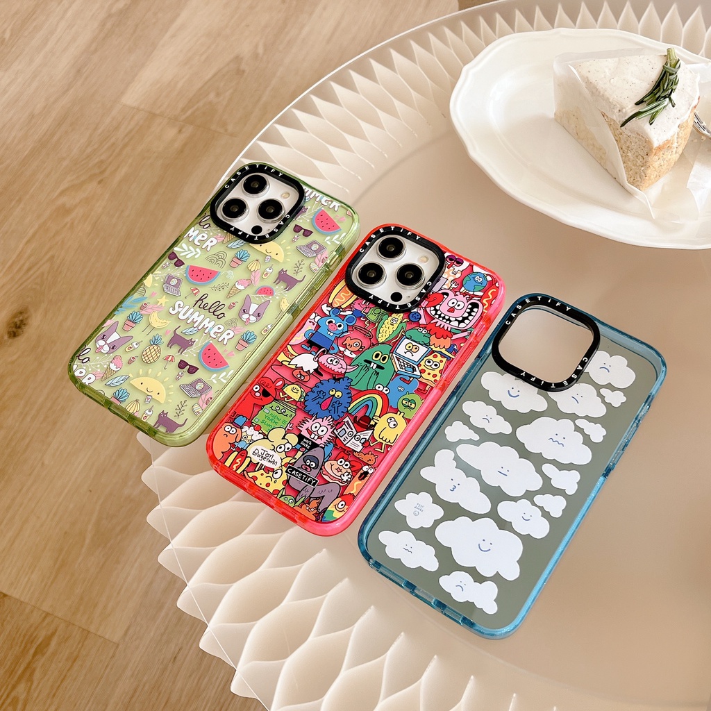 Ốp Điện Thoại Acrylic Cứng Hình Đám Mây Mùa Hè Cho iPhone 15 14 13 12 11 Pro Max Plus