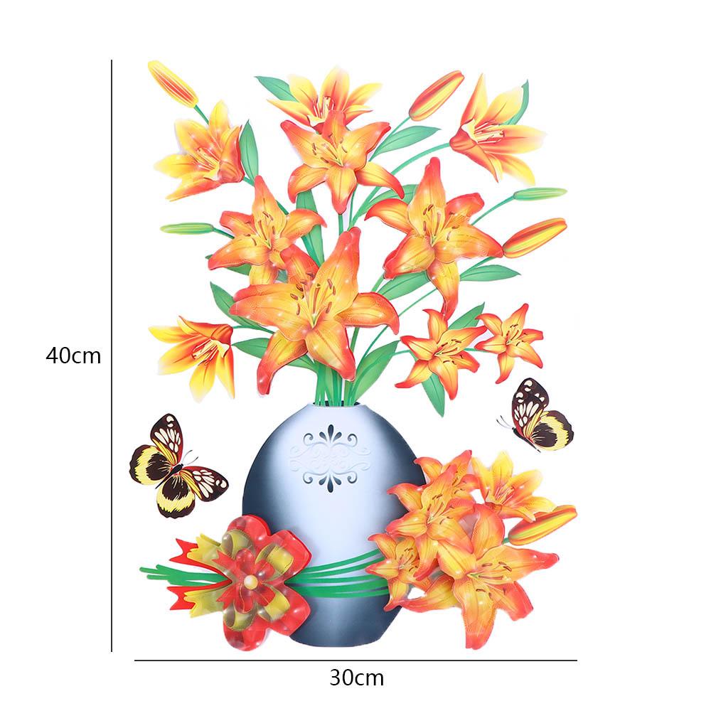 Augustine Bình Hoa 3D Tự Dính Hoạt Động Không Nhựa Dễ Lột Và Dính Thiết Kế Không Mùi Có Thể Tái Sử Dụng