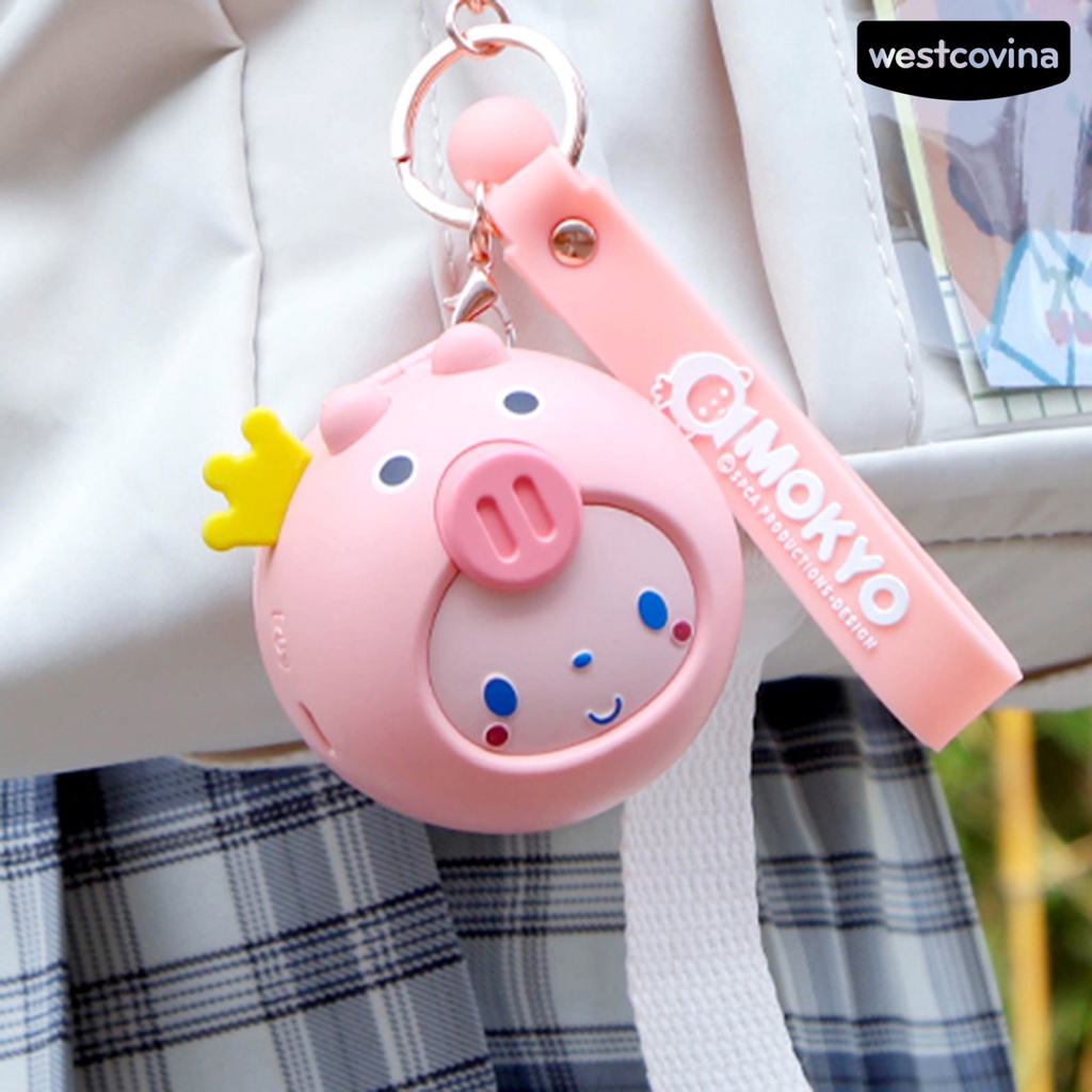 [COD]♋Quạt Cầm Tay Hai Tốc Độ Bằng ABS Kèm Gương Thiết Kế Hoạt Hình Dễ