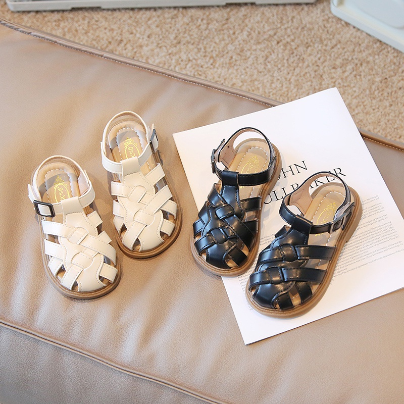 Giày Sandal Công Chúa Đế Mềm Chống Đá Hở Ngón Thời Trang Mùa Hè Cho Bé Gái