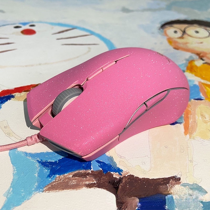 Miếng Dán Chống Trượt Màu Đen Nhám Họa Tiết Hoạt Hình Cho Razer DeathAdder Essential V2 Pro V2 Mini