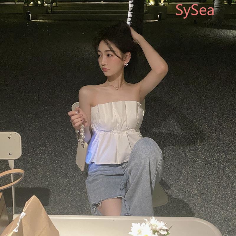 Áo Ống Màu Trắng Kiểu Hàn Quốc Thời Trang Mùa Hè Quyến Rũ Cho Nữ