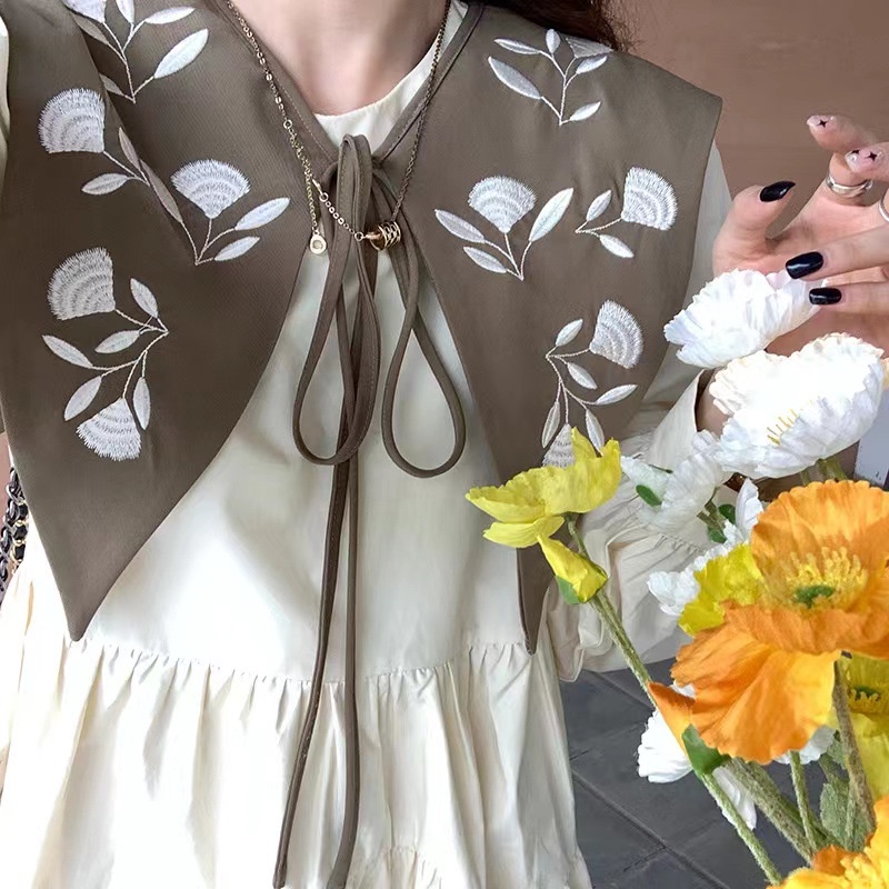 IELGY   Đầm Ngắn Phối Màu Nổi Bật Thời Trang Nhật Bản Dành Cho Nữ