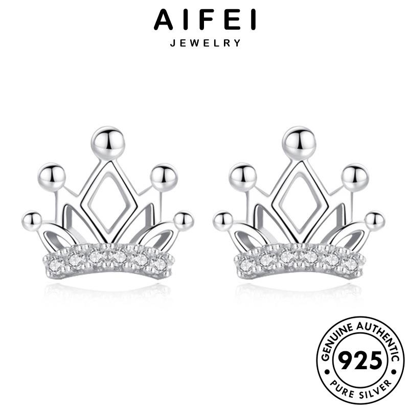 AIFEI JEWELRY trang 925 tua bông moissanite quốc vương miện bản cương tai nguyên nhân sức vành thật kiện nữ xỏ thời Thời bạc tròn hàn kim phụ khuyên cá E105