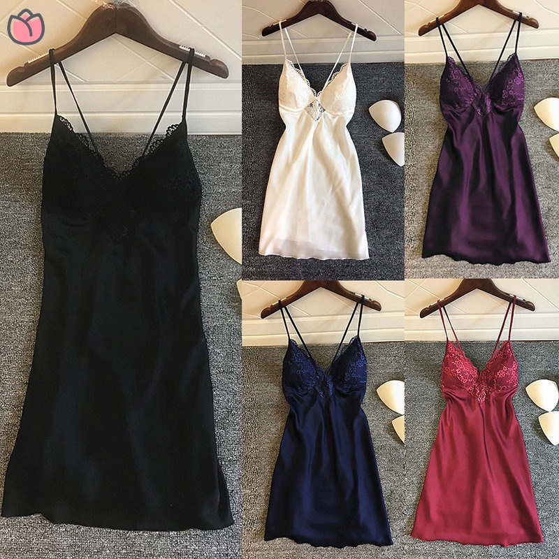 Đồ ngủ Hai Dây Màu Sắc Thời Trang Quyến Rũ Cho Nữ