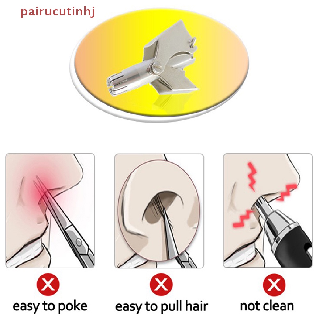 1 Cặp Kéo Tỉa Lông Mũi / Cạo Râu Chuyên Nghiệp Bằng Thép Không Gỉ Dành Cho Nam