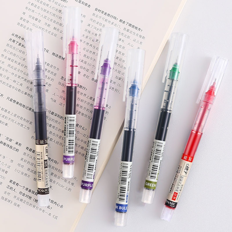 Bút Mực Gel Ngòi 0.5mm 13 Màu Đen / Xanh Dương Siêu Mượt Nhanh Khô