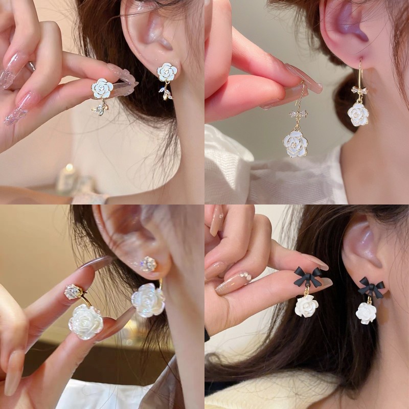 Khuyên Tai Đính Đá zircon Mẫu Mới 2023 Thời Trang Cho Nữ