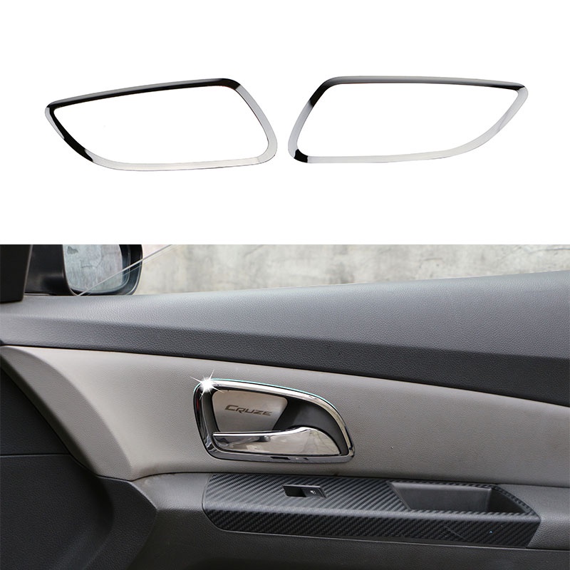 Bộ 4 Khung Dán Tay Nắm Cửa Xe Hơi Chevrolet Cruze 2009-2016 Bằng Thép Không Gỉ