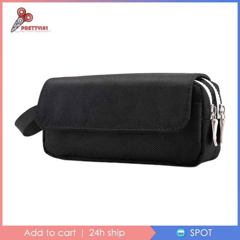 [Prettyia1] Túi Đựng Bút / Đồ Trang Điểm Sức Chứa Lớn Có Dây Kéo