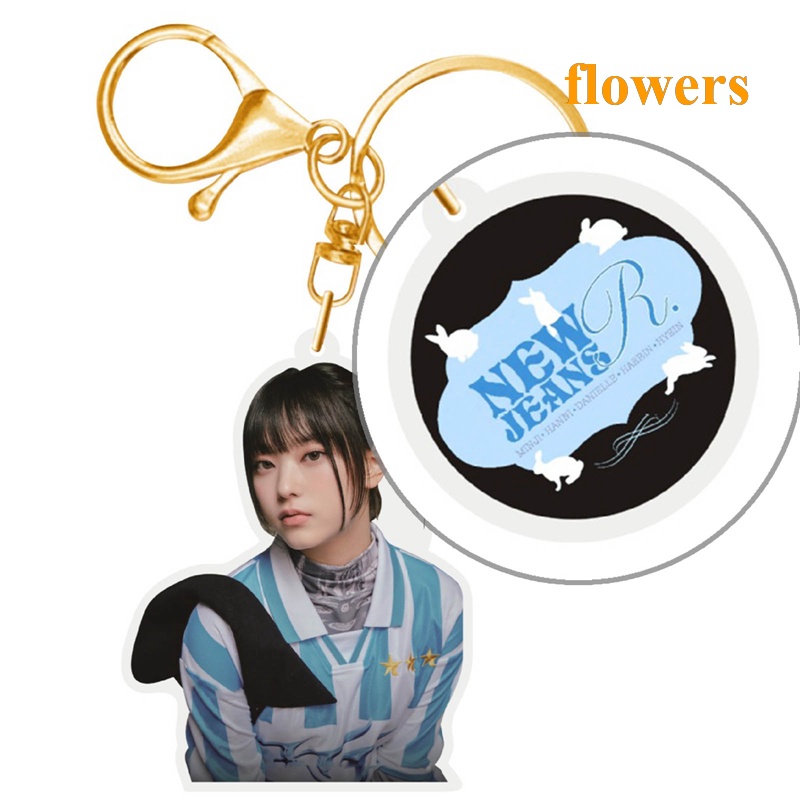 Móc Khóa Quần Jean In Hoa Thời Trang Kpop Minji Hanni Danielle Haerin Hyein